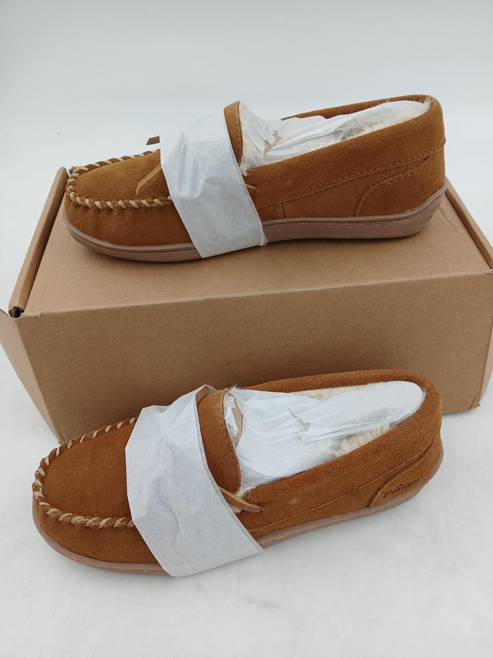 MySlippers Shoes Womens Size 6 Chestnut Moccasin Memory Foam Indoor Outdoor